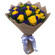 The Flower&#39;s Melody. Hand-tied round bouquet of bright yellow roses and statice.. Barcelona
