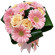 Pastelle. Round bouquet of gerberas and roses in soft pastel-and-pink colors.. Barcelona