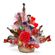 Crystal. Romantic Candy Bouquet decorated with red rose. Barcelona