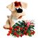 Doggy. Cute stuffed doggy along with gorgeous red roses bouquet is a great mood enhancer!. Barcelona